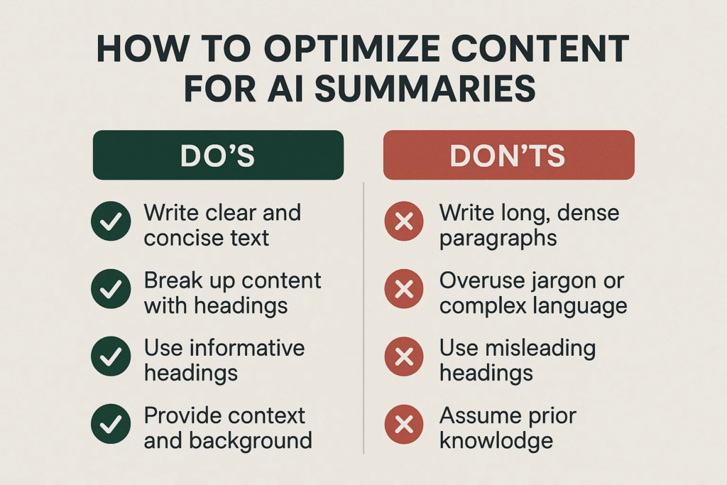 How to Optimize Content for AI Summaries