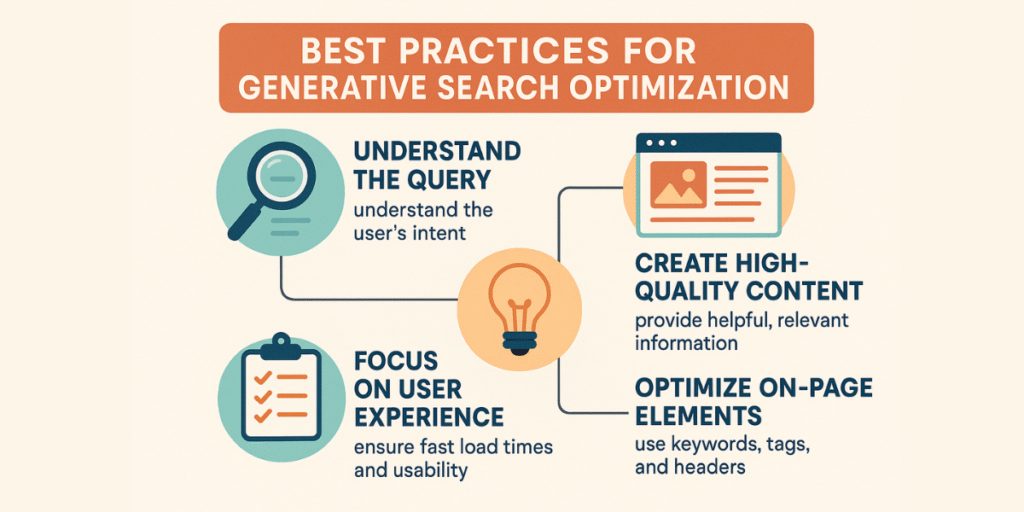 Visual guide showcasing essential tips for optimizing search engine performance and improving website visibility.